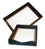 reptile-embossed hunter leather in out box with choice of a lid or no lid