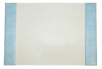sky blue crocodile grain leather desk pad