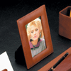antique tan leather 4" x 6" picture frame