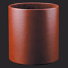 antique tan leather wastepaper basket