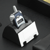 black leather cell phone and business card holder