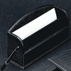 black crocodile-grain leather letter rack