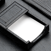 black crocodile-textured leather memo holder