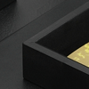 black leather document tray