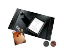 croco-grain leather 3-piece desk set