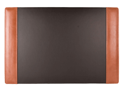 tan glazed leather executive desk pad