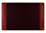 deep red glazed leather executive desk pad