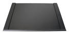 black leather desk pad