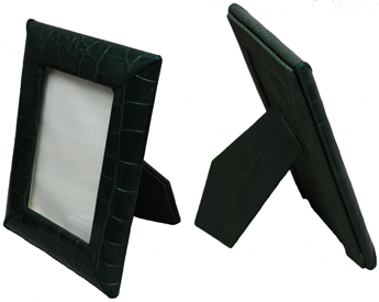 reptile-grain 4 x 6 picture frames hunter leather