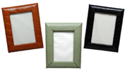 4 x 6 Reptile-Grain Leather Picture Frames