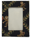 black tapestry design fabric photo frame