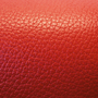 red pebble-grain leather