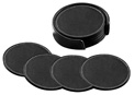 deluxe round leather coasters in a range of rich colors