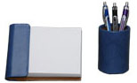 blue pebble lizard 2 piece desk accessories set